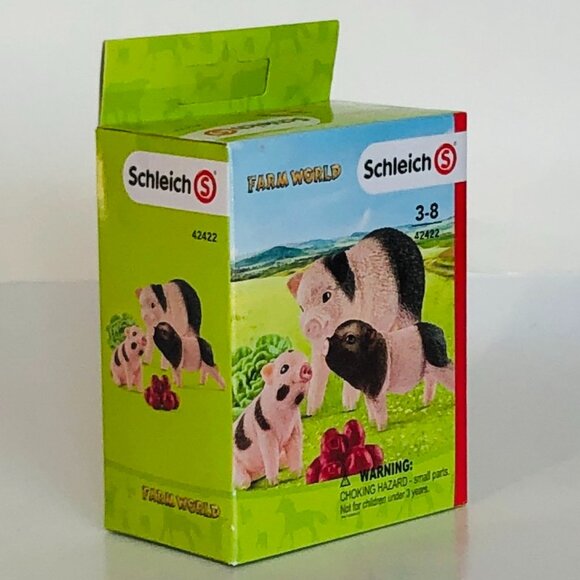 Schleich Pig Mother and Piglets w/Apples Lettuce Farm World Figurine Age 3+ - Picture 8 of 13